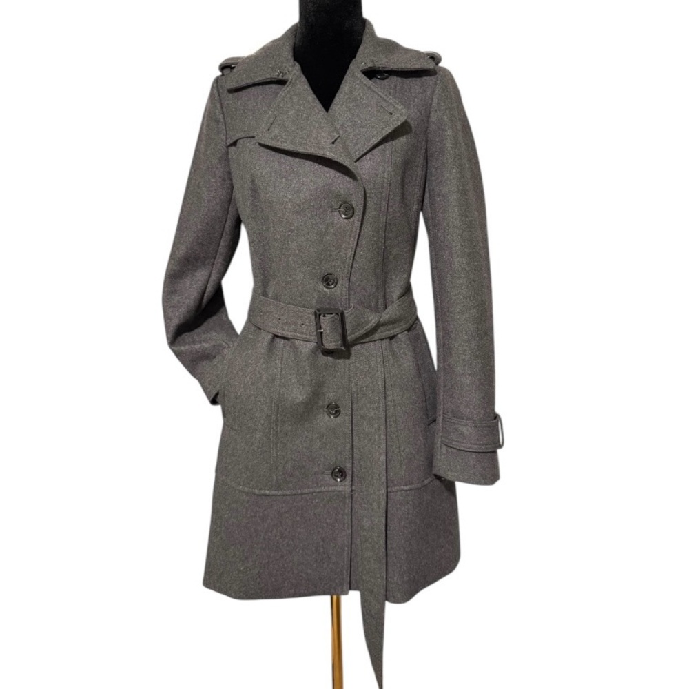 Banana Republic Charcoal Belted Trench Coat
